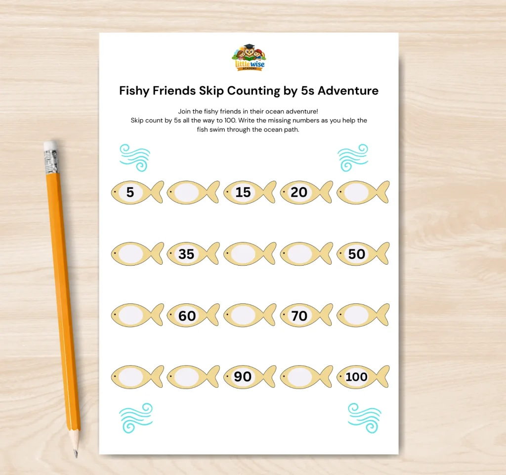 Fishy Friends Skip Counting by 5s