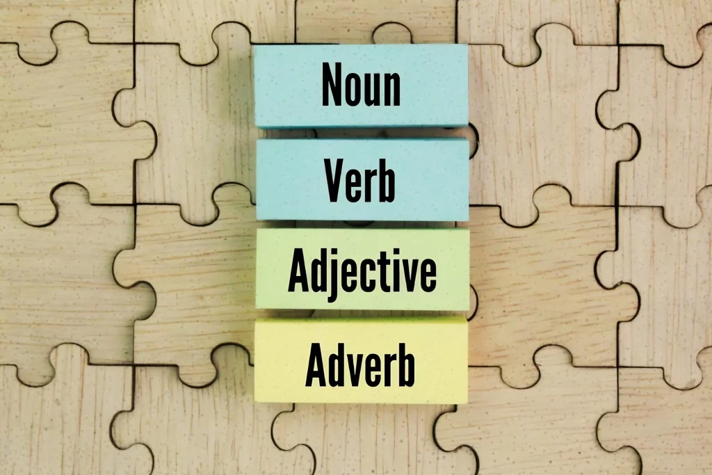 parts of speech noun verb adjective adverb