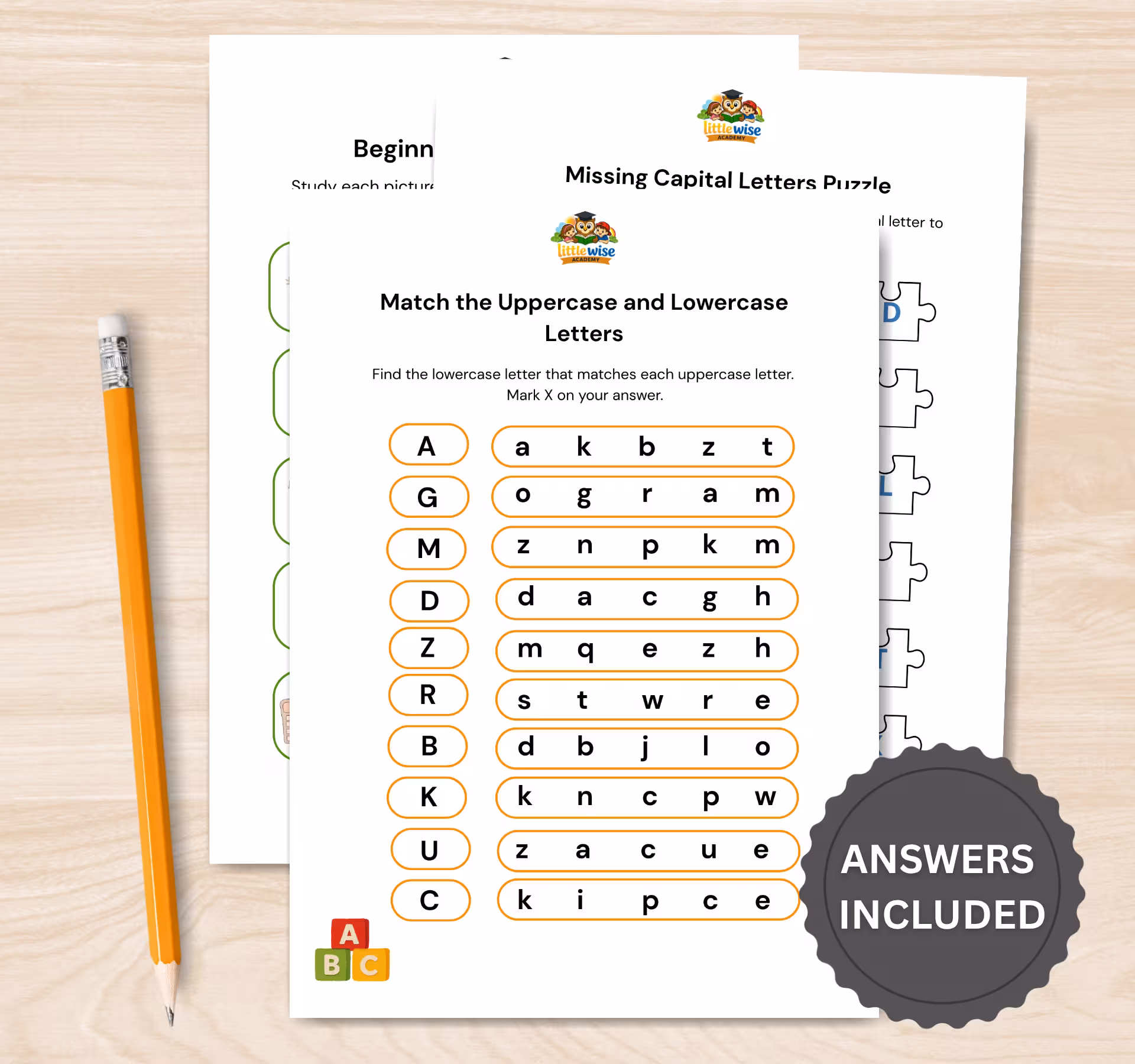 Letter Quiz Worksheet