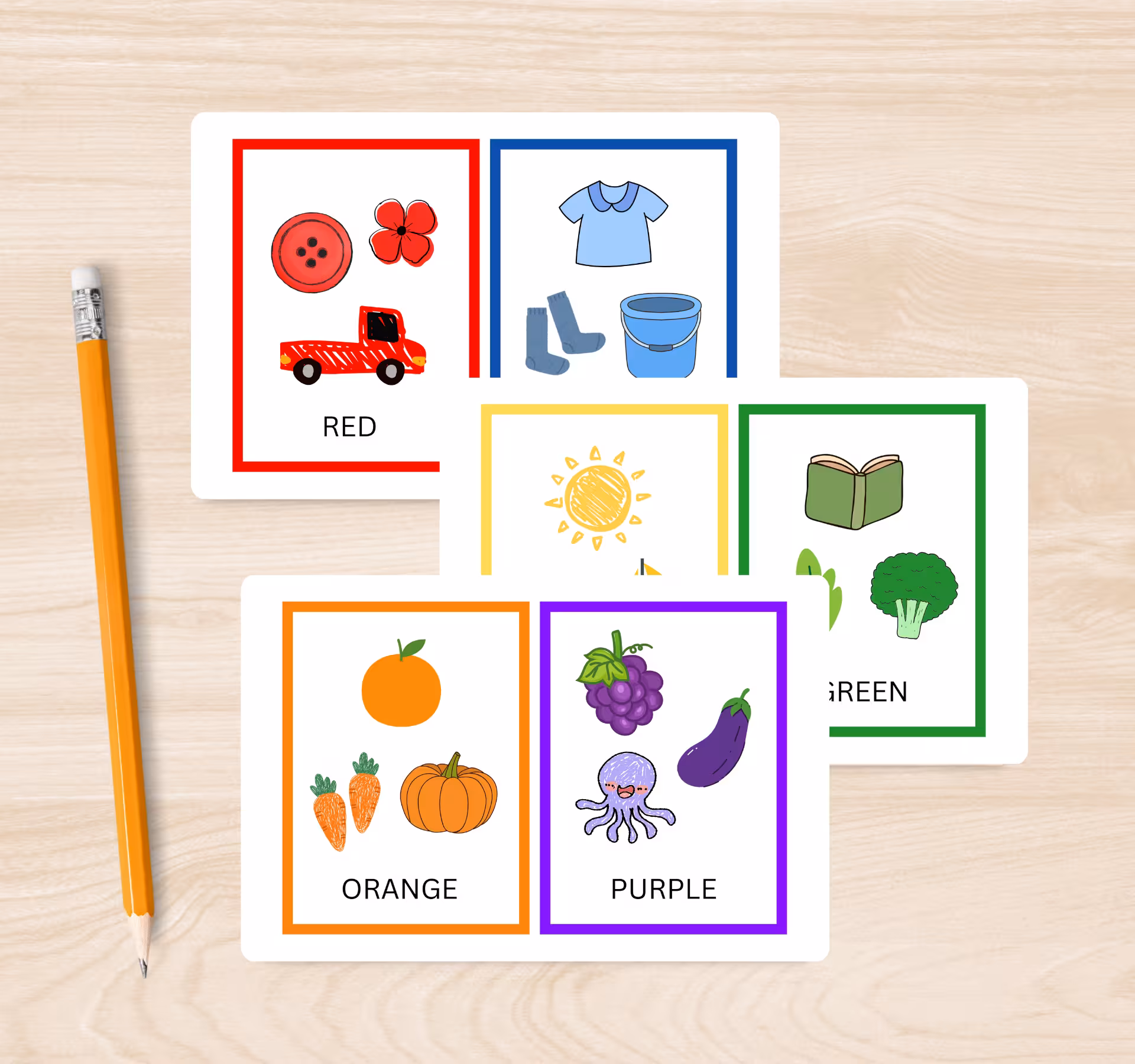color flashcards